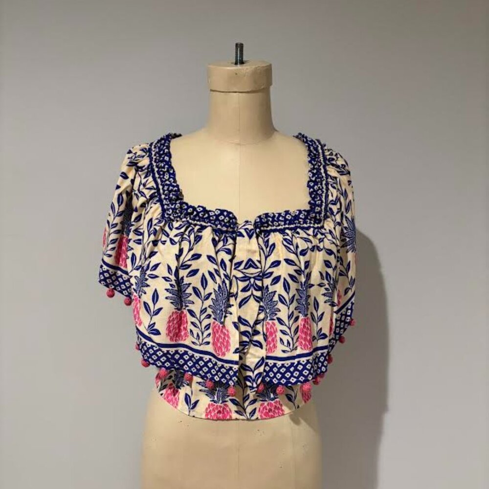 Farm Rio Ruffle Neck Blouse - Picture 1 of 7